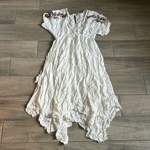 Band of gypsies embroidered white dress